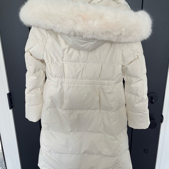 Kate Spade NEW with tags white fur hood puffer coat - Picture 5 of 11